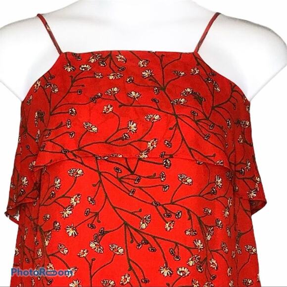 Tabitha Webb Red Daisy Ruffle Midi Sundress NWT Size 2 - Picture 4 of 9